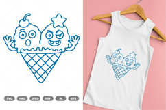 Ice Cream Monster SVG &amp; Clipart Product Image 1
