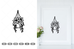 Hanging Potted Plant SVG &amp; Clipart Product Image 1