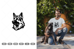 German Shepherd Silhouette SVG &amp; Clipart Product Image 1