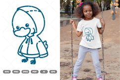 Duck Wearing Raincoat SVG &amp; Clipart Product Image 1