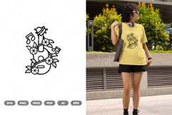 Floral Guitar SVG &amp; Clipart Product Image 1