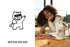 Funny Cat SVG &amp; Clipart Product Image 1