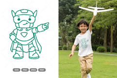 Cute Robot SVG &amp; Clipart Product Image 1