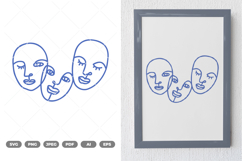 Faces SVG &amp; Clipart Product Image 1