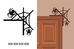 Halloween Door Corner SVG &amp; Clipart Product Image 1