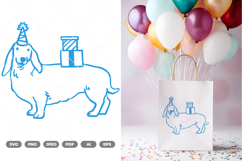 Birthday Dog SVG &amp; Clipart Product Image 1