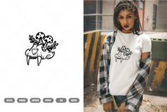 Animal Skull and Mushrooms SVG &amp; Clipart Product Image 1