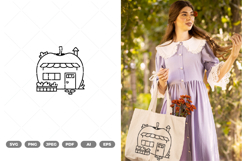 Fruit House Doodle SVG &amp; Clipart Product Image 1