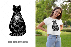 Spring Cat SVG &amp; Clipart Product Image 1