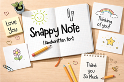 Snappy Note Playful Handwriting Font with Doodles Product Image 5