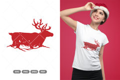 Winter Reindeer Scene SVG and Clipart Product Image 1
