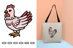 Chicken Colored SVG &amp; Clipart Product Image 1