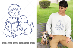 Man and Dog SVG &amp; Clipart Product Image 1