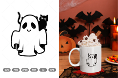 Ghost and Black Cat SVG &amp; Clipart Product Image 1
