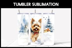 6 Winter Yorkshire Dog Tumbler Sublimation|Winter Tumbler Product Image 6