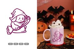 Chibi Witch SVG &amp; Clipart - Halloween Clipart Product Image 1