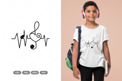 Music Heartbeat SVG &amp; Clipart Product Image 1
