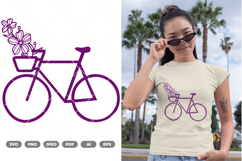 Spring Bicycle SVG &amp; Clipart Product Image 1