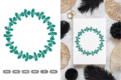 Floral Wreath SVG &amp; Clipart Product Image 1