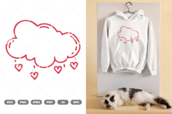Love Cloud SVG &amp; Clipart Product Image 1