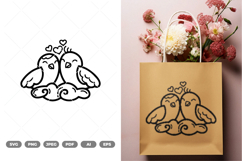 Love Bird SVG &amp; Clipart Product Image 1