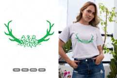 Bloom Antlers SVG &amp; Clipart Product Image 1