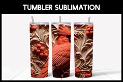 3D Cardinal Bird Tumbler Sublimation |3D Tumbler Product Image 6