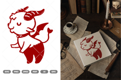 Chibi Satan Goat SVG &amp; Clipart Product Image 1