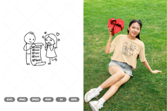 Valentine Doodle SVG &amp; Clipart Product Image 1