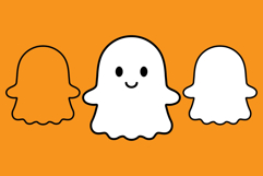 Halloween Cute Ghost Clip Art Set Product Image 4