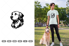 Golden Retriever Silhouette SVG &amp; Clipart Product Image 1