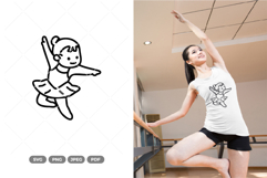 Ballet Girl SVG &amp; Clipart Product Image 1