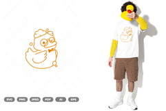 Kawaii Rubber Duck SVG &amp; Clipart Product Image 1