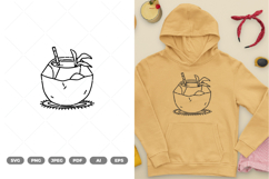 Coconut Drink SVG &amp; Clipart Product Image 1