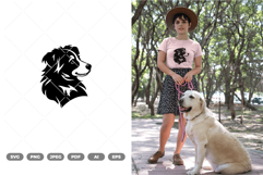 Border Collie Silhouette SVG &amp; Clipart Product Image 1