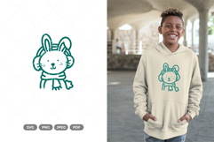 Winter Rabbit SVG and Clipart Product Image 1