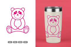 Cute Panda SVG &amp; Clipart - Nursery Doodle Product Image 1