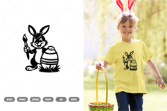 Easter Egg Bunny SVG &amp; Clipart Product Image 1