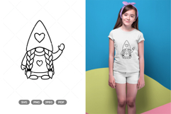 Valentine's Gnome SVG &amp; Clipart Product Image 1