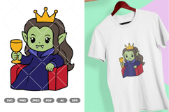 Chibi Vampire Colored SVG &amp; Clipart Product Image 1