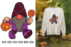 Halloween Gnome Colored SVG &amp; Clipart Product Image 1