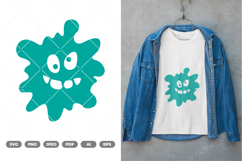 Splash Monster SVG &amp; Clipart Product Image 1