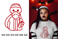 Christmas Skull SVG &amp; Clipart Product Image 1