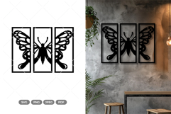 Split Butterfly Wall Decor SVG - Cut File Product Image 1