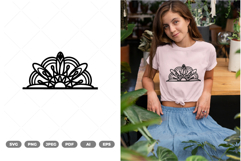 Half Mandala SVG &amp; Clipart Product Image 1