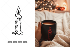 Christmas Candle SVG &amp; Clipart - Cut File Product Image 1