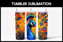 6 Rainbow Peacock Tumbler Sublimation Product Image 6