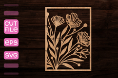 30 Frames with Flowers SVG,Wood cut frame template Product Image 4