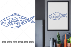Folk Art Fish SVG &amp; Clipart Product Image 1