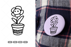 Kawaii Spring Flower SVG &amp; Clipart Product Image 1